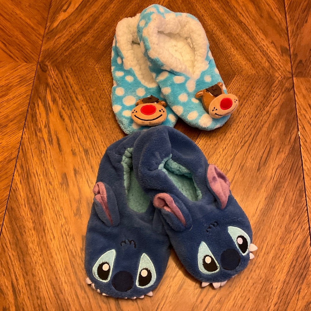 Kids Slippers - STITCH (Disney) & Rudolph - size S/M